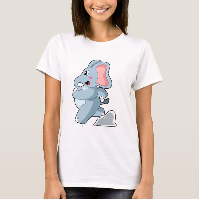 Elephant as Runner T-Shirt (Front)