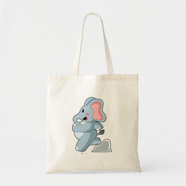 Elephant as Runner Tote Bag (Front)