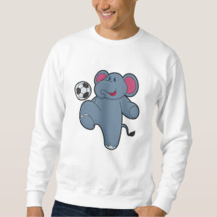 Elephant as Soccer player with Soccer ball Sweatshirt