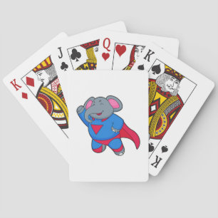 Elephant as Superhero Playing Cards