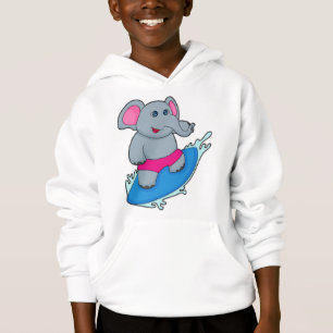 Elephant as Surfer with Surfboard