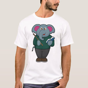 Elephant as Teacher with Book & Pointer T-Shirt