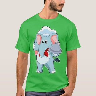Elephant as Waiter with Platter T-Shirt
