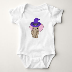 Elephant as Wizard Baby Bodysuit