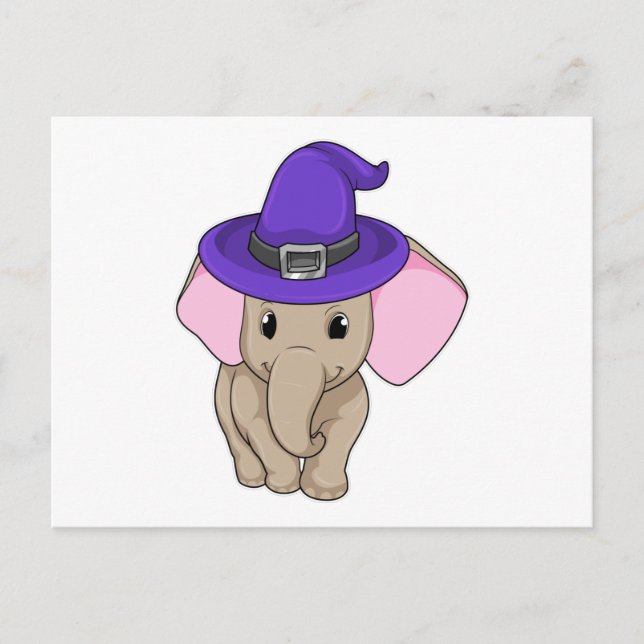 Elephant as Wizard Postcard (Front)