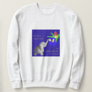 Elephant-astic Christmas "Ugly" Dumbo with Candle Sweatshirt