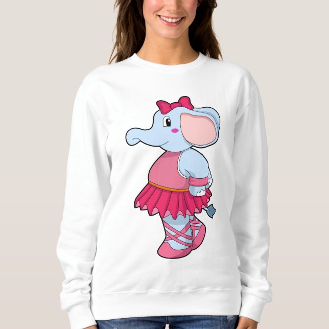 Elephant at Ballet with Skirt Sweatshirt (Front)