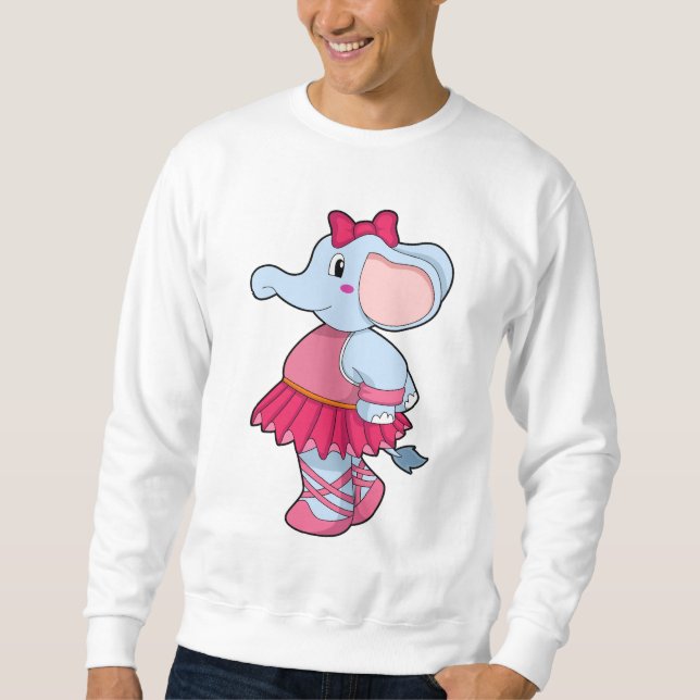 Elephant at Ballet with Skirt Sweatshirt (Front)