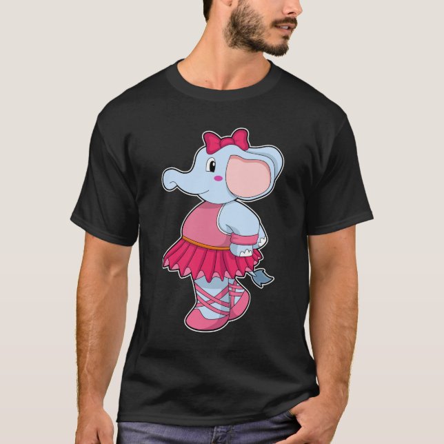 Elephant at Ballet with Skirt T-Shirt (Front)