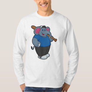 Elephant at Baseball with Baseball bat T-Shirt