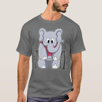 Elephant at Bodybuilding with Barbell T-Shirt