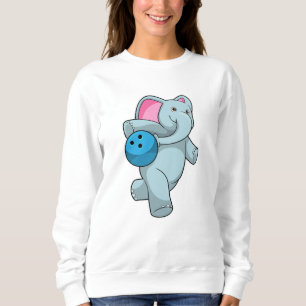 Elephant at Bowling with Bowling ball Sweatshirt