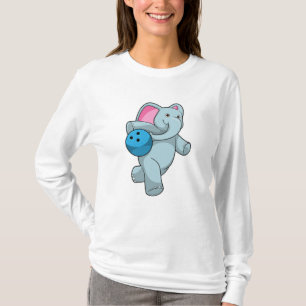 Elephant at Bowling with Bowling ball T-Shirt