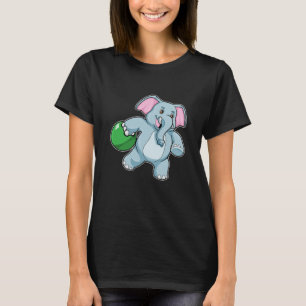 Elephant at Bowling with Bowling ball T-Shirt