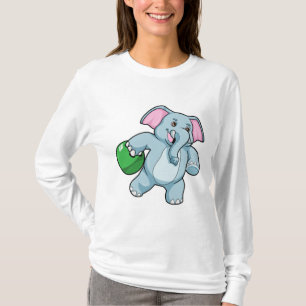 Elephant at Bowling with Bowling ball T-Shirt