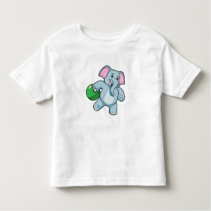 Elephant at Bowling with Bowling ball Toddler T-Shirt