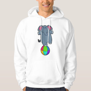 Elephant at Circus with Circus ball Hoodie