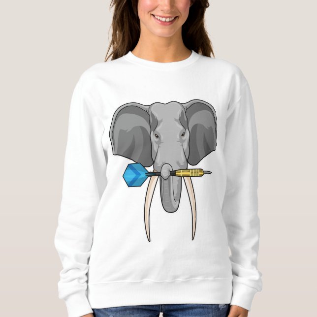 Elephant at Darts with Dart Sweatshirt (Front)