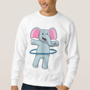Elephant at Fitness with Fitness tires Sweatshirt