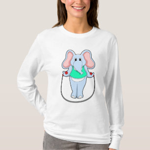 Elephant at Fitness with Skipping rope.PNG T-Shirt
