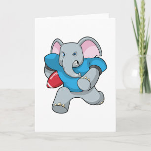 Elephant at Football with Equipment Card