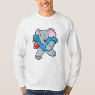Elephant at Football with Equipment T-Shirt