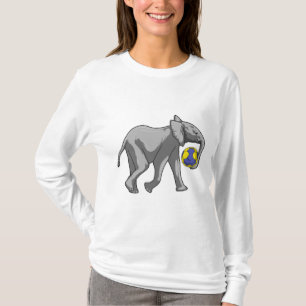 Elephant at Handball Sports T-Shirt