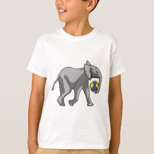 Elephant at Handball Sports T-Shirt