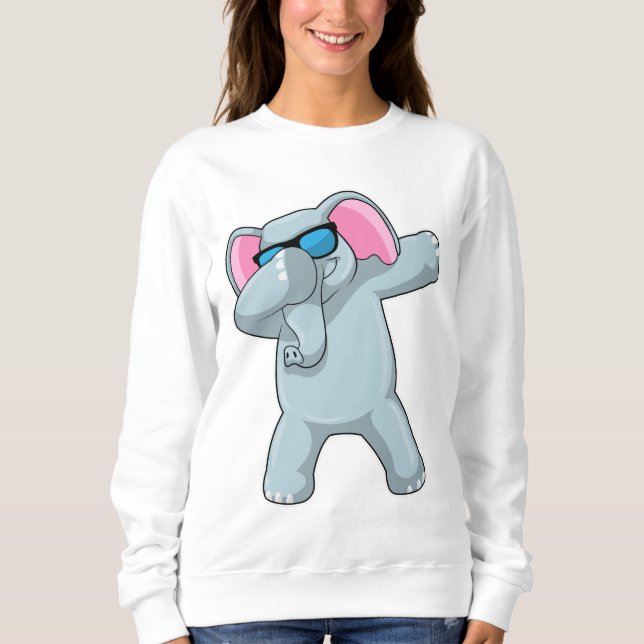 Elephant at Hip Hop Dance Dab Sweatshirt (Front)