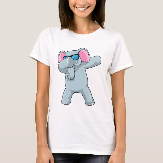 Elephant at Hip Hop Dance Dab T-Shirt (Front)