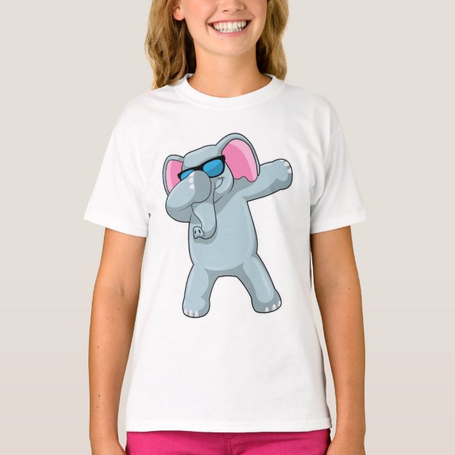 Elephant at Hip Hop Dance Dab T-Shirt (Front)