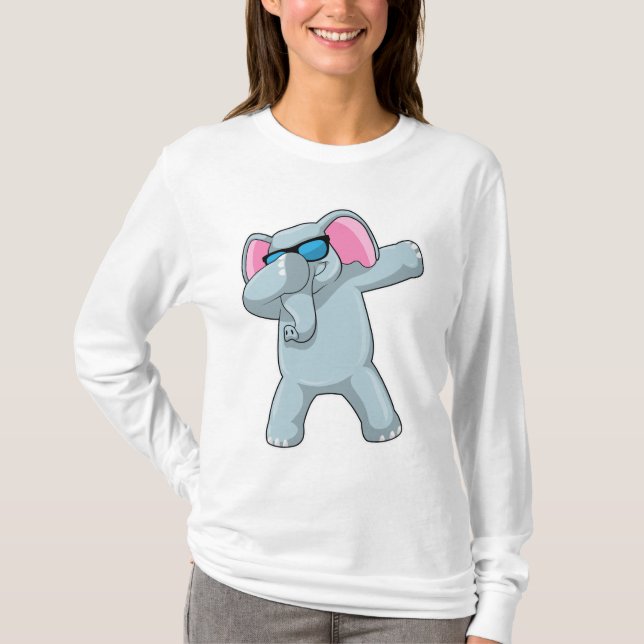 Elephant at Hip Hop Dance Dab T-Shirt (Front)