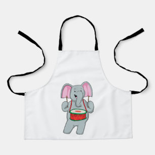 Elephant at Music with Drum Apron