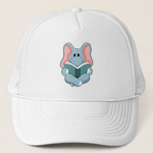 Elephant at Reading with Book Trucker Hat