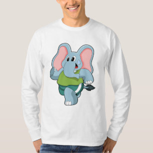 Elephant at Running T-Shirt