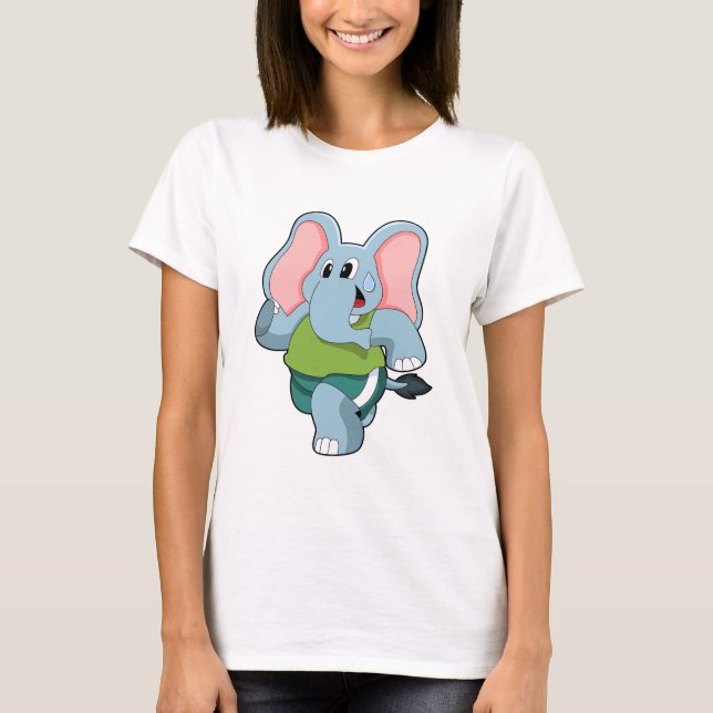 Elephant at Running T-Shirt (Front)