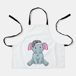 Elephant at Sleeping with Night cap Apron