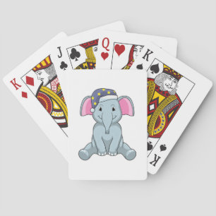 Elephant at Sleeping with Night cap Playing Cards
