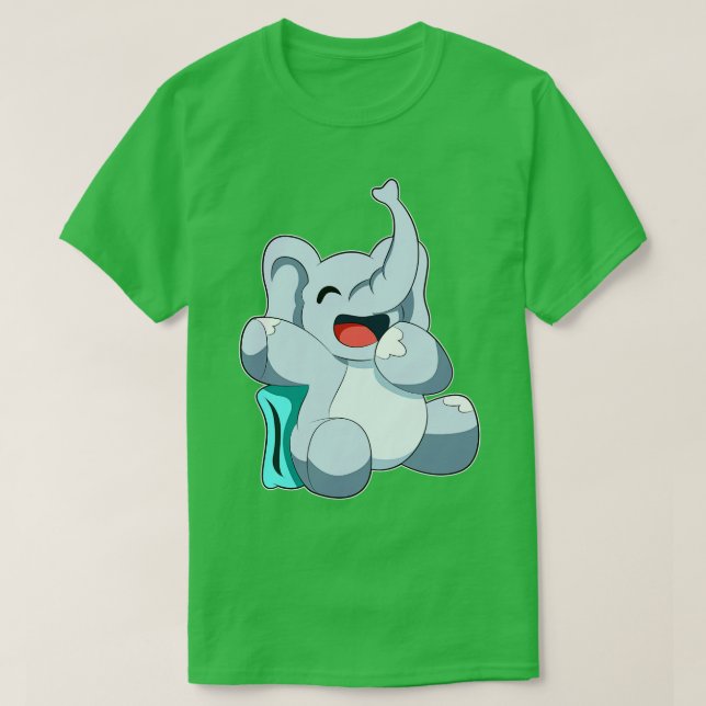 Elephant at Sleeping with Pillow T-Shirt (Design Front)