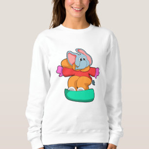 Elephant at Snowboarding with Snowboard Sweatshirt
