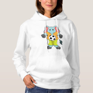 Elephant at Soccer Sports Hoodie