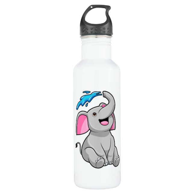 Elephant at Splash with Water 710 Ml Water Bottle (Front)