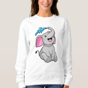 Elephant at Splash with Water Sweatshirt