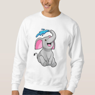 Elephant at Splash with Water Sweatshirt