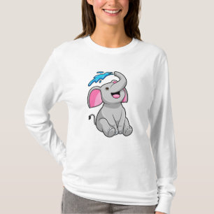 Elephant at Splash with Water T-Shirt