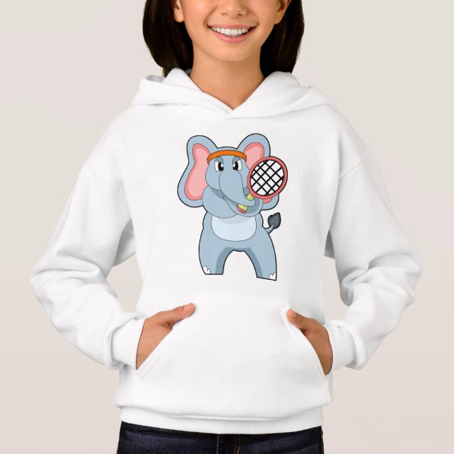 Elephant at Tennis with Tennis racket (Front)