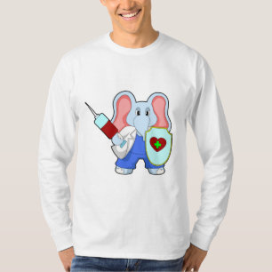Elephant at Vaccination with Syringe T-Shirt