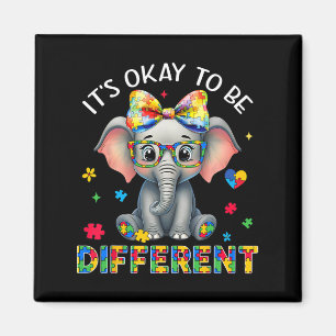 Elephant Autism Awareness It's Ok To Be Different  Magnet