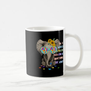 Elephant Autism Be Kind Autism Awareness Girls Boy Coffee Mug