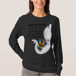 Elephant Autism Mum And She Loved Herself Boys Aut T-Shirt